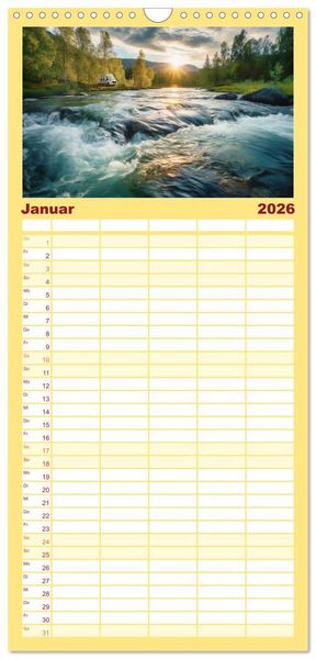Produktbild: Familienplaner 2026 - Der Ruf des Nordens mit 5 Spalten (Wandkalender, 21 x 45 cm) CALVENDO