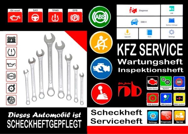Produktbild: KFZ AUTOMOBIL SERVICEHEFT Scheckheft Inspektionsheft Wartungsheft Service Leistungen