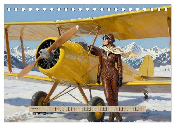 Produktbild: Lack und Leinwand &ndash; Flieger (Tischkalender 2027 DIN A5 quer), CALVENDO Monatskalender