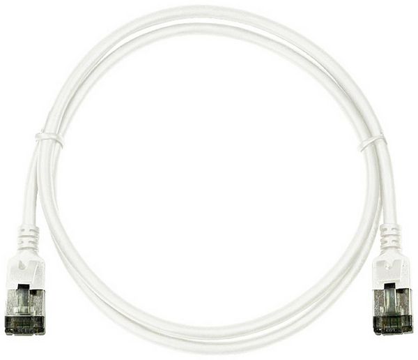 Produktbild: LogiLink CQ9041S RJ45 Patchkabel CAT 6a U/FTP 1.50 m Wei&szlig; extrem d&uuml;nn, Flammwidrig, Flexibel, Folienschirm, Halogenfrei, mit Rastnasenschutz, TPE-Ma