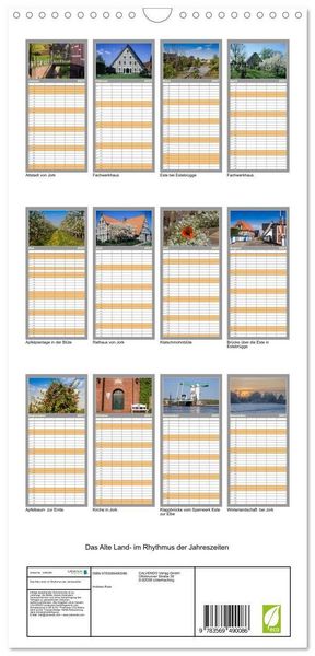 Produktbild: Familienplaner 2027 - Das Alte Land- im Rhythmus der Jahreszeiten mit 5 Spalten (Wandkalender, 21 x 45 cm) CALVENDO