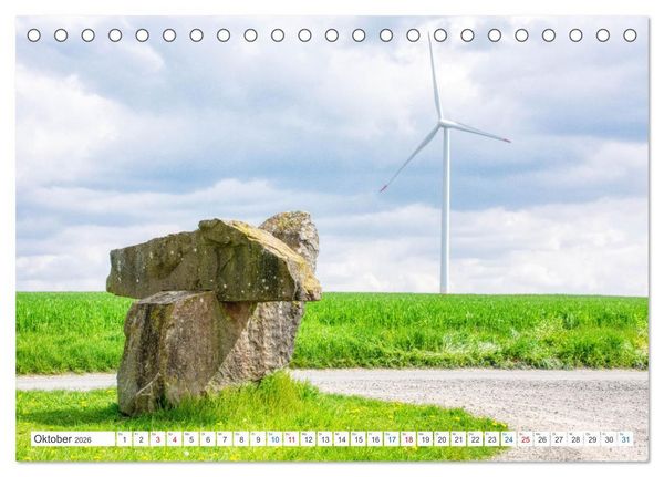 Produktbild: Steine an der Grenze - Wanderbare Kunst (Tischkalender 2026 DIN A5 quer), CALVENDO Monatskalender