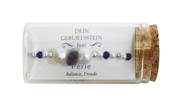 Produktbild: "Juni" Geburtsstein Armband im Gl&auml;schen