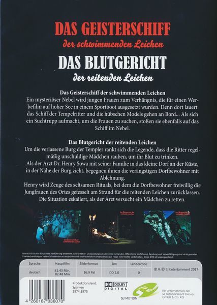 Produktbild: Das Geisterschiff der schwimmenden Leichen & Das Blutgericht der reitenden Leichen
