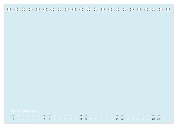 Produktbild: Bastelkalender - hell Blau (Tischkalender 2026 DIN A5 quer), CALVENDO Monatskalender