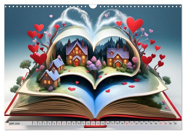 Produktbild: C&oelig;urs ludiques (Calendrier mural 2026 DIN A3 vertical), CALVENDO calendrier mensuel