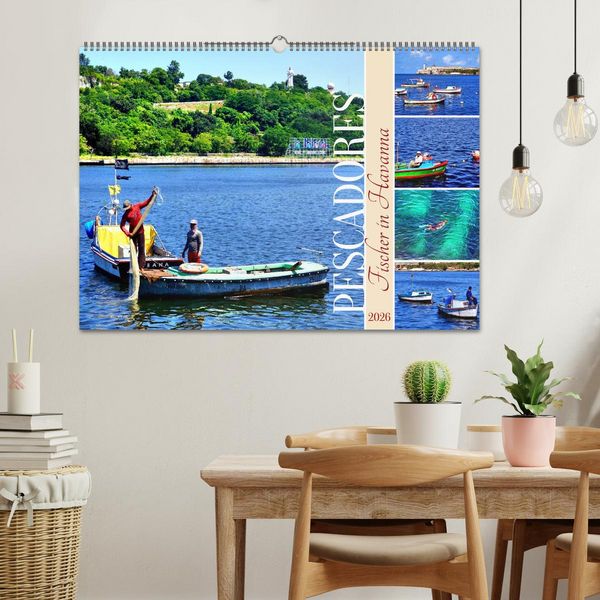 Produktbild: Pescadores - Fischer in Havanna (Wandkalender 2026 DIN A2 quer), CALVENDO Monatskalender