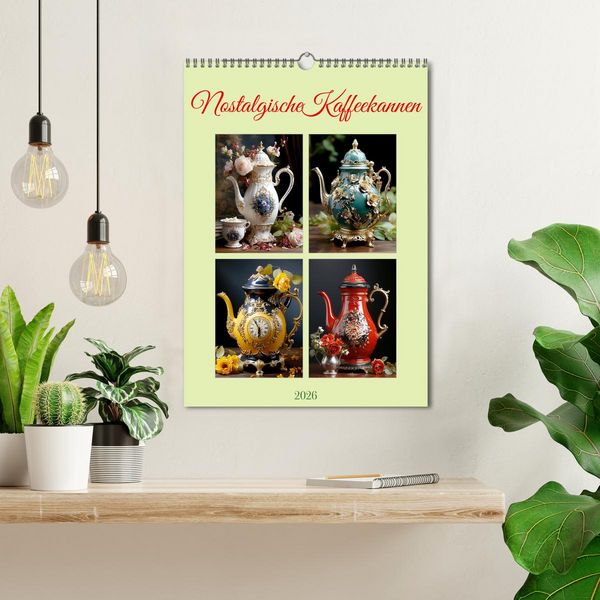 Produktbild: Nostalgische Kaffeekannen (Wandkalender 2026 DIN A3 hoch), CALVENDO Monatskalender