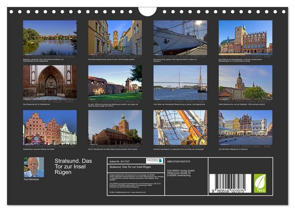 Produktbild: Stralsund. Das Tor zur Insel R&uuml;gen (Wandkalender 2026 DIN A4 quer), CALVENDO Monatskalender