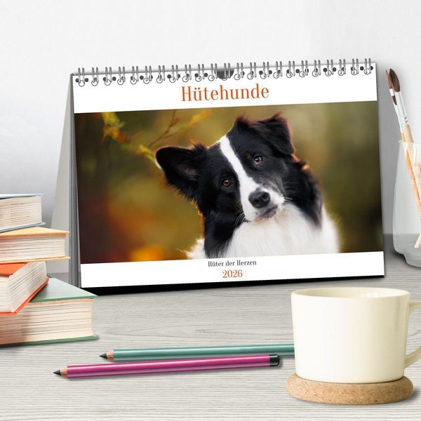 Produktbild: H&uuml;tehunde - H&uuml;ter der Herzen (Tischkalender 2026 DIN A5 quer), CALVENDO Monatskalender