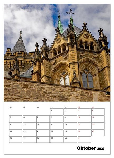 Produktbild: Schloss Wernigerode - Terminplaner (Wandkalender 2026 DIN A3 hoch), CALVENDO Monatskalender
