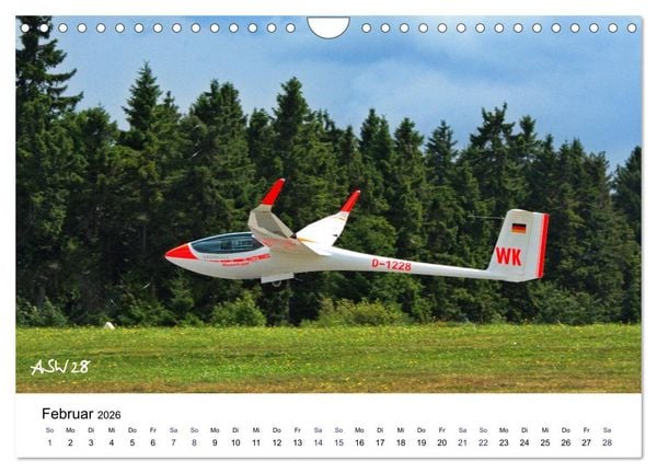Produktbild: Fliegerschule Wasserkuppe (Wandkalender 2026 DIN A4 quer), CALVENDO Monatskalender