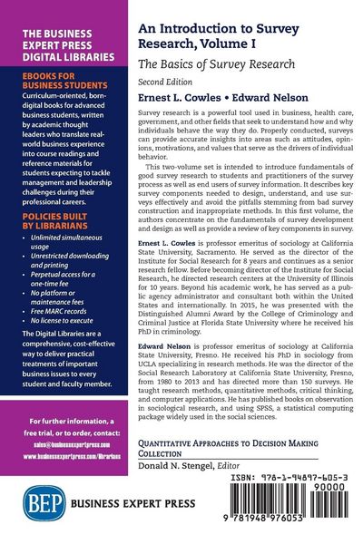 Produktbild: An Introduction to Survey Research, Volume I