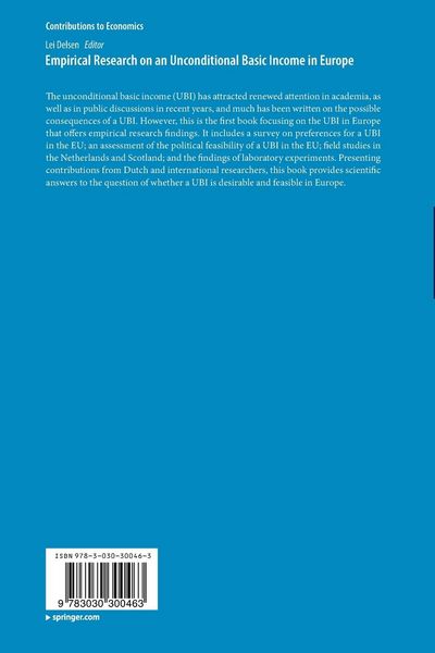 Produktbild: Empirical Research on an Unconditional Basic Income in Europe