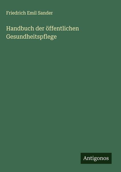 Produktbild: Handbuch der &ouml;ffentlichen Gesundheitspflege
