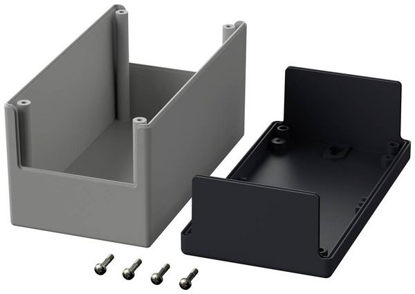 Produktbild: Bopla Element E 445 05445000 Elektronikgeh&auml;use 150 x 80 x 80 Polystyrol Lichtgrau (RAL 7035), Graphitgrau (RAL 7024) 1 St.