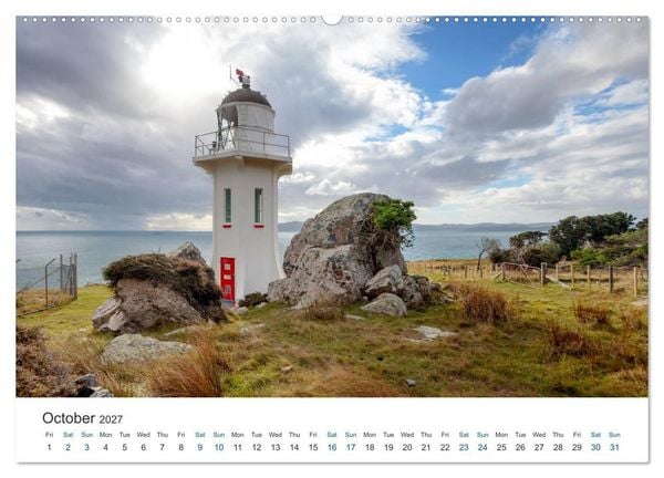 Produktbild: Lighthouses of New Zealand (High Quality Premium Wall Calendar 2027 DIN A2 landscape),CALVENDO 12 Month Wall Calendar