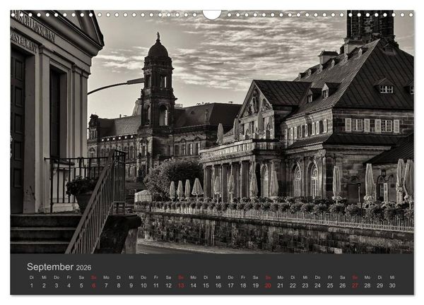 Produktbild: Dresden Schwarz Weiss 2026 (Wandkalender 2026 DIN A3 quer), CALVENDO Monatskalender