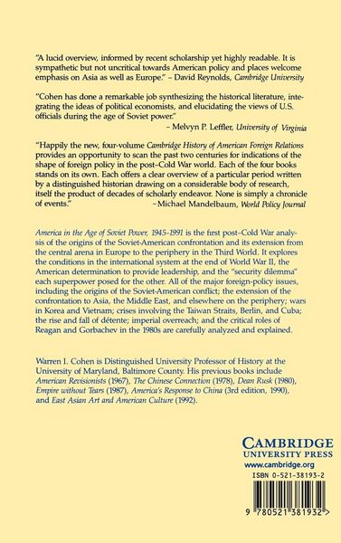 Produktbild: The Cambridge History of American Foreign Relations, Vol. IV