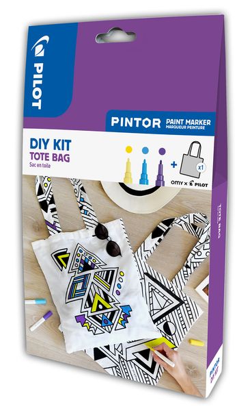 Produktbild: PILOT Kreativmarker PINTOR 3er DIY-Set + Jute Beutel