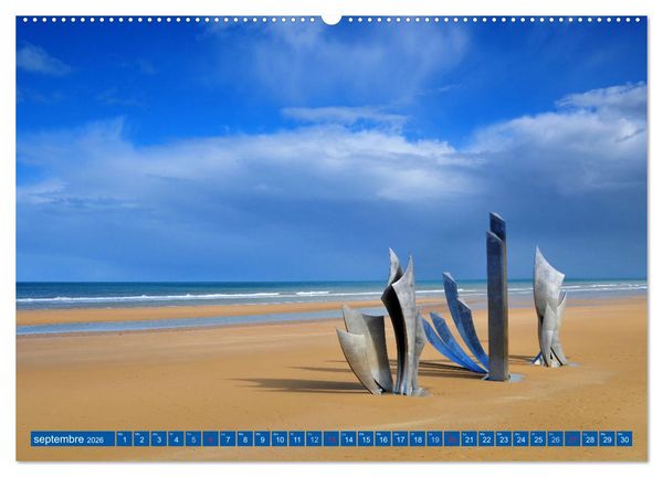 Produktbild: D&eacute;couvrez la Normandie (Calendrier mural 2026 DIN A2 vertical), CALVENDO calendrier mensuel