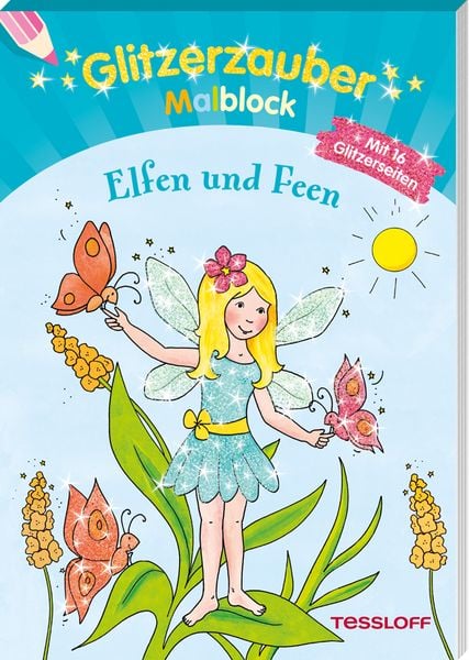 Produktbild: Glitzerzauber-Malblock Elfen und Feen