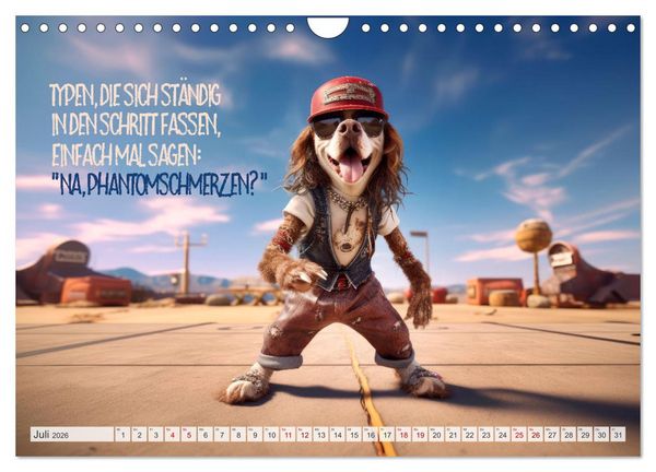 Produktbild: ULTRAKRASS Knallharte Hunde (Wandkalender 2026 DIN A4 quer), CALVENDO Monatskalender