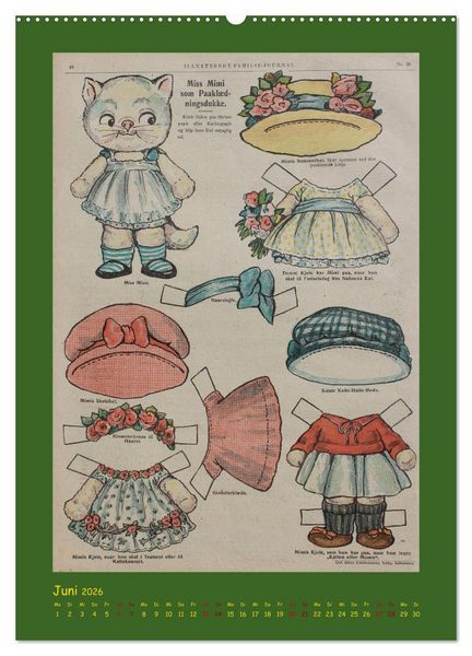 Produktbild: Dukke Lise Kalender - Anziehpuppen aus Papier (hochwertiger Premium Wandkalender 2026 DIN A2 hoch), Kunstdruck in Hochglanz