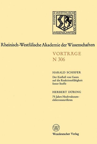 Produktbild: Der Einflu&szlig; von Gasen auf die Reaktionsf&auml;higkeit fester Stoffe