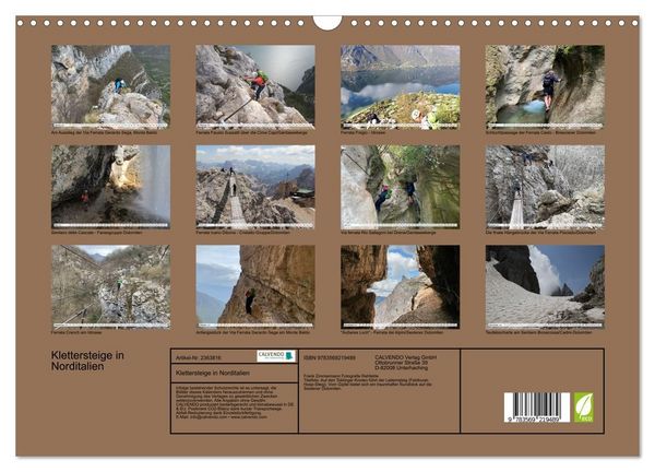 Produktbild: Klettersteige in Norditalien (Wandkalender 2027 DIN A3 quer), CALVENDO Monatskalender