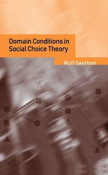 Produktbild: Domain Conditions in Social Choice Theory