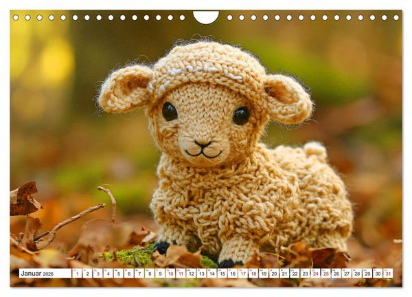 Produktbild: Strick-Safari - Gestrickte Tiere zum Verlieben (Wandkalender 2026 DIN A4 quer), CALVENDO Monatskalender