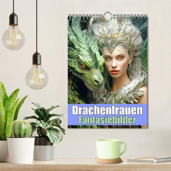 Produktbild: Drachenfrauen - Fantasiebilder (Wandkalender 2026 DIN A4 hoch), CALVENDO Monatskalender