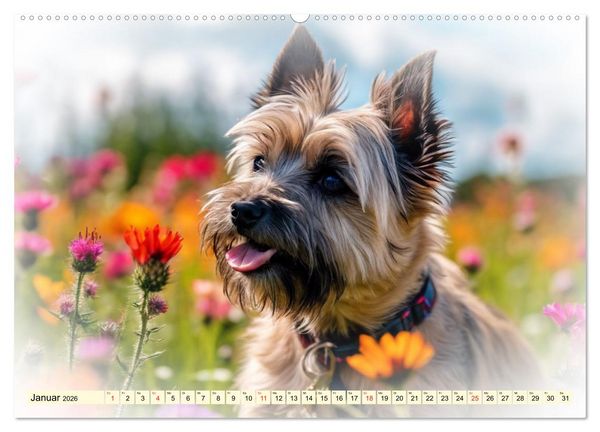Produktbild: Rasseportraits - Hunde (Wandkalender 2026 DIN A2 quer), CALVENDO Monatskalender