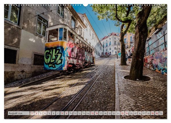 Produktbild: Lissabon Stadtansichten (hochwertiger Premium Wandkalender 2026 DIN A2 quer), Kunstdruck in Hochglanz