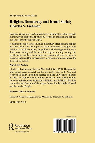 Produktbild: Religion, Democracy and Israeli Society