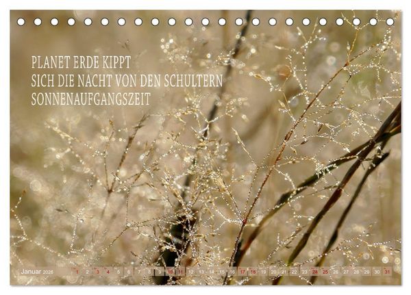 Produktbild: Haiku Poesie in Wort und Bild (Tischkalender 2026 DIN A5 quer), CALVENDO Monatskalender