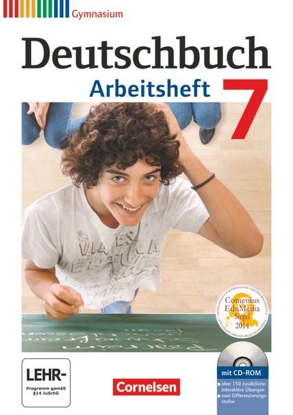 Deutschbuch Gymnasium - 2013 - 7. Klasse - Arbeitsheft mit Lösungen und CD-ROM, Taschenbuch von Angela Mielke,Cordula Grunow,Deborah Mohr,Andrea