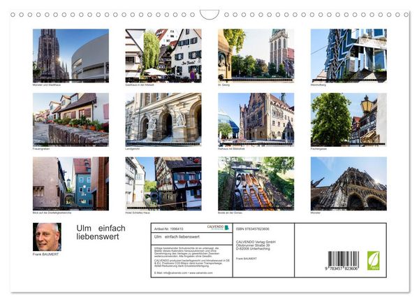 Produktbild: Ulm einfach liebenswert (Wandkalender 2026 DIN A3 quer), CALVENDO Monatskalender