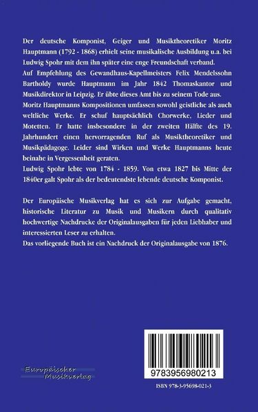 Produktbild: Briefe von Moritz Hauptmann an Ludwig Spohr