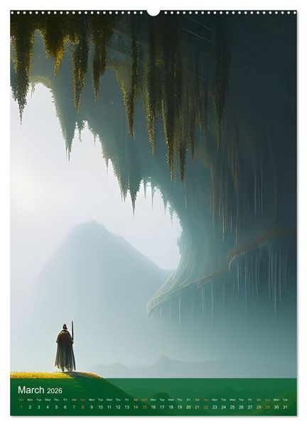 Produktbild: Epic Wanderings (High Quality Premium Wall Calendar 2026 DIN A2 portrait),CALVENDO 12 Month Wall Calendar