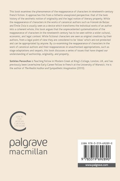Produktbild: Reappearing Characters in Nineteenth-Century French Literature