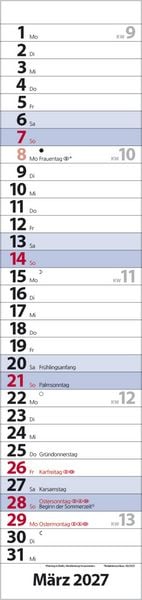 Produktbild: Streifenplaner Compact Blau 2027