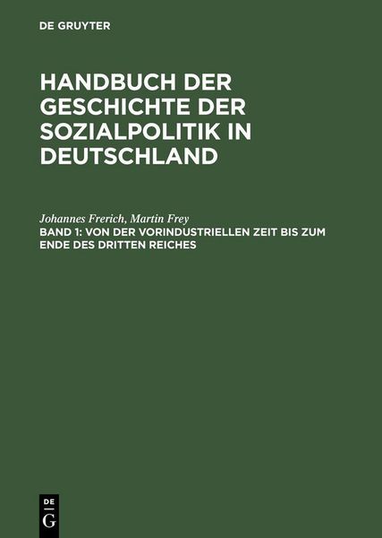 Produktbild: Von der vorindustriellen Zeit bis zum Ende des Dritten Reiches