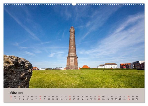 Produktbild: Nordseeinsel Borkum - Inselrausch im Hochseeklima (Wandkalender 2026 DIN A2 quer), CALVENDO Monatskalender
