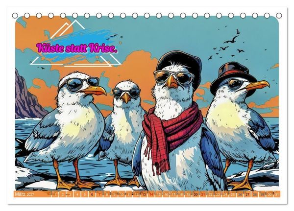 Produktbild: Norddeutsch Cool - Comic (Tischkalender 2027 DIN A5 quer), CALVENDO Monatskalender