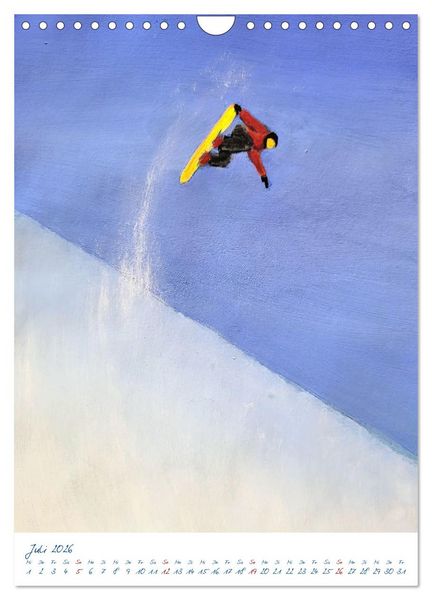 Produktbild: Powder Passion - Snowboardkunst im H&ouml;henrausch (Wandkalender 2026 DIN A4 hoch), CALVENDO Monatskalender
