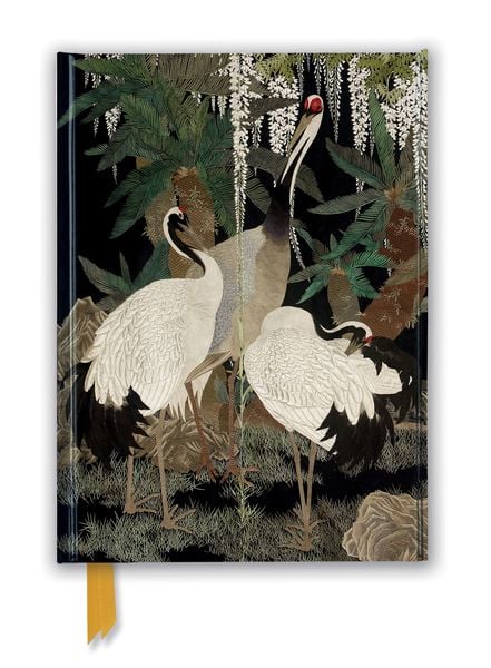 Produktbild: Premium Notizbuch DIN A5: Nishimura So-zaemon (Ashmolean Museum), Kraniche, Palmfarne und Blauregen