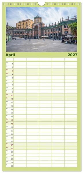 Produktbild: Familienplaner 2027 - Wundersch&ouml;nes Neapel - Bella Napoli mit 5 Spalten (Wandkalender, 21 x 45 cm) CALVENDO