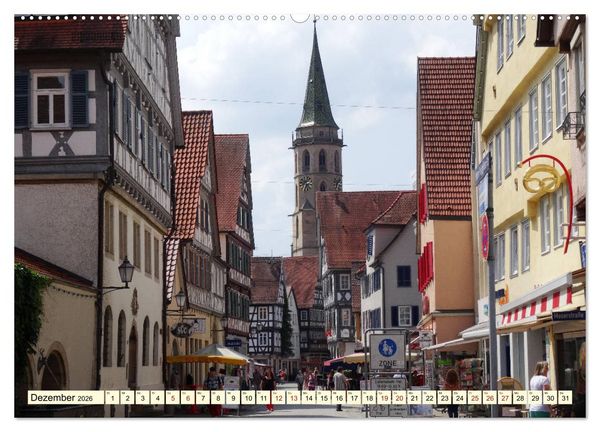Produktbild: Unterwegs in Schorndorf (hochwertiger Premium Wandkalender 2026 DIN A2 quer), Kunstdruck in Hochglanz